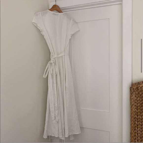 New Ralph Lauren Linen Maxi White Long Dress - Picture 6 of 13